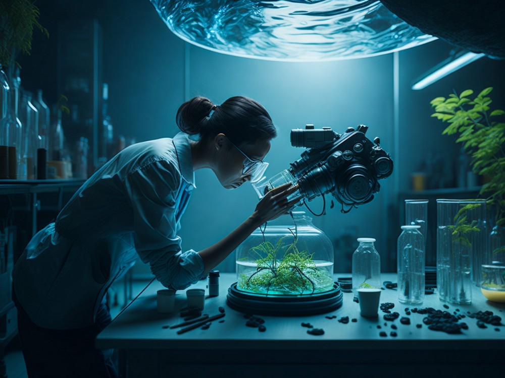 Lovely Little Girl Scientist Enjoy Excite Examine Color Chemical Laboratory By Using D